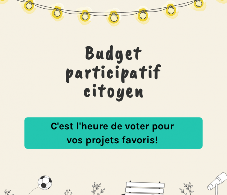 Projets finalistes du budget participatif citoyen 2022-2023 - Votez pour votre projet favori!